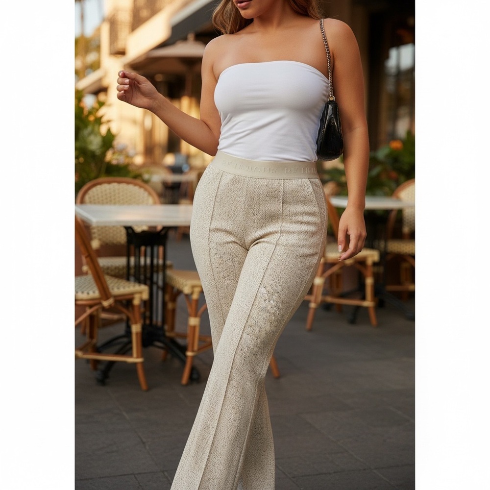 Robell Cream Flare Pants